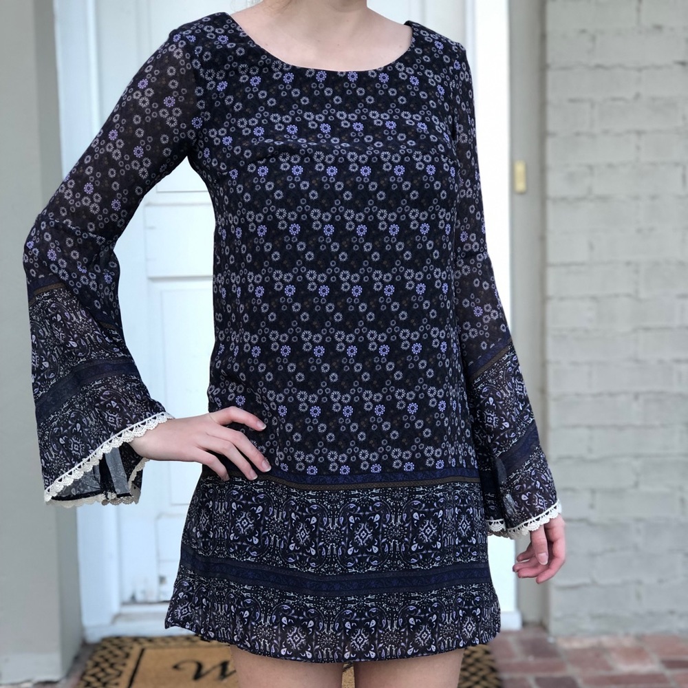 Purple 70’s style sun dress